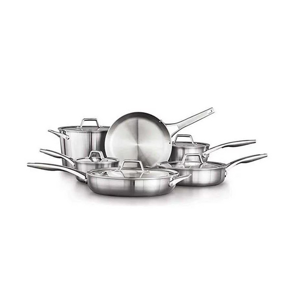 Calphalon Premier 11-Piece Stainless Steel Cookware Set