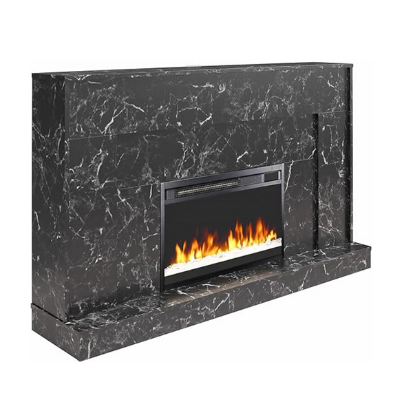 Cosmopolitan Liberty Black Marble Mantel Fireplace