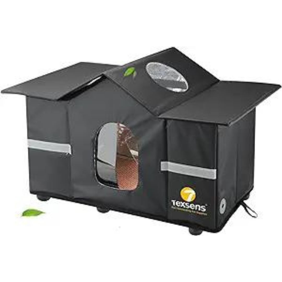 Texsens Ideal Waterproof Feral Cat House w/ Cozy Cushion