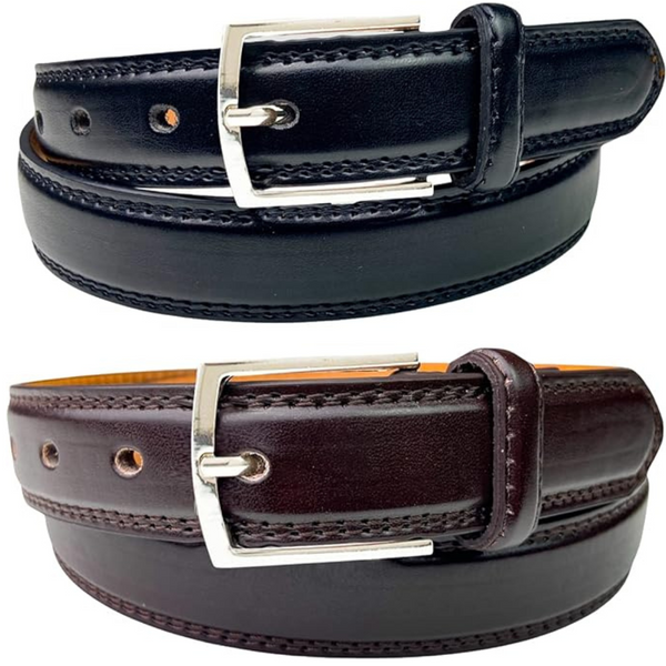 2-Pack Barbados Mens Dress Belts