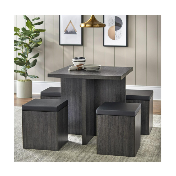 Mainstays 5-Piece Dexter Dining Room/Kitchen Set with Storage Ottoman