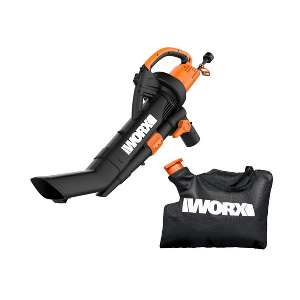 Worx WG509 Amp 3-in-1 Electric Leaf Blower/Leaf Vacuum/Mulcher