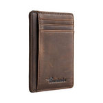 Travelambo Men's Neel Leather Magnetic Wallet with Money Clip