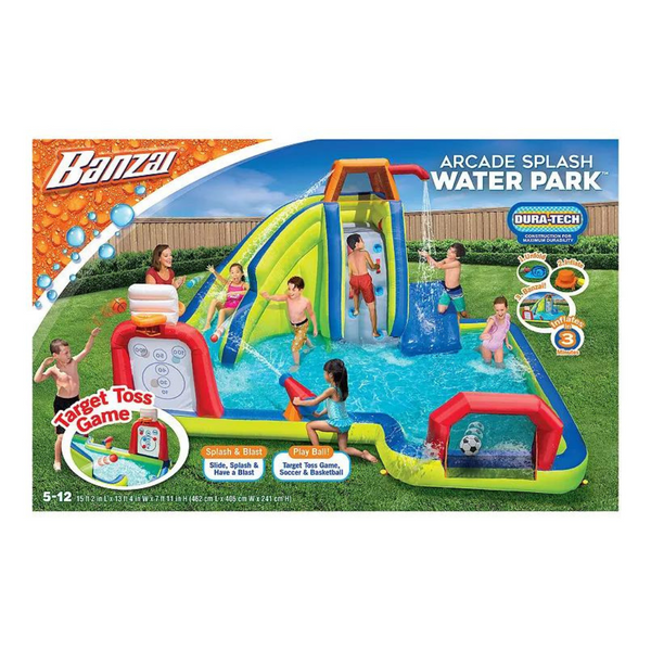 BANZAI Inflatable Arcade Splash Water Park