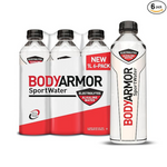 6-Count 1-Liter Bodyarmor SportWater Alkaline Water Bottles