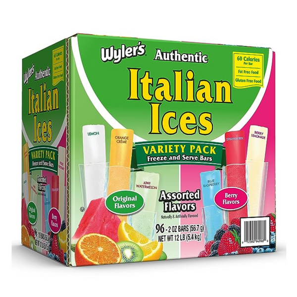 Pack of 96 Wyler’s Authentic Italian Ice Freezer Bars