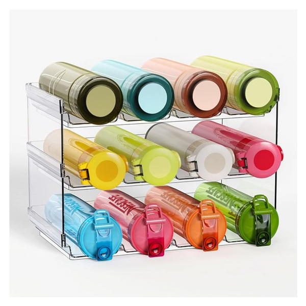 Water Bottle Organizer, Holds 12 Bottles