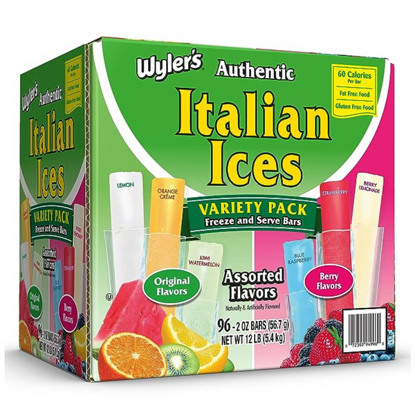 96 Pack Of Wyler’s Authentic Italian Ice Freezer Bars