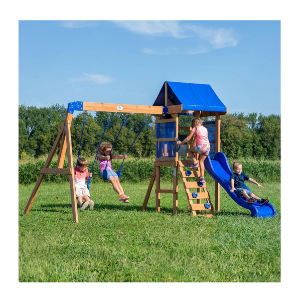 Backyard Discovery Aurora Wooden Cedar Swing Set