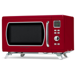 Nostalgia 900 W 0.9 Cu Ft Mid-Century Retro Countertop Microwave Oven