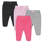 Gerber Baby-Girls 4-Pack Microfleece Pants