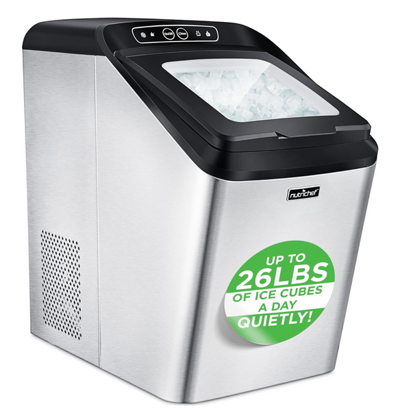 NutriChef Countertop Electric Nugget Ice Maker Machine