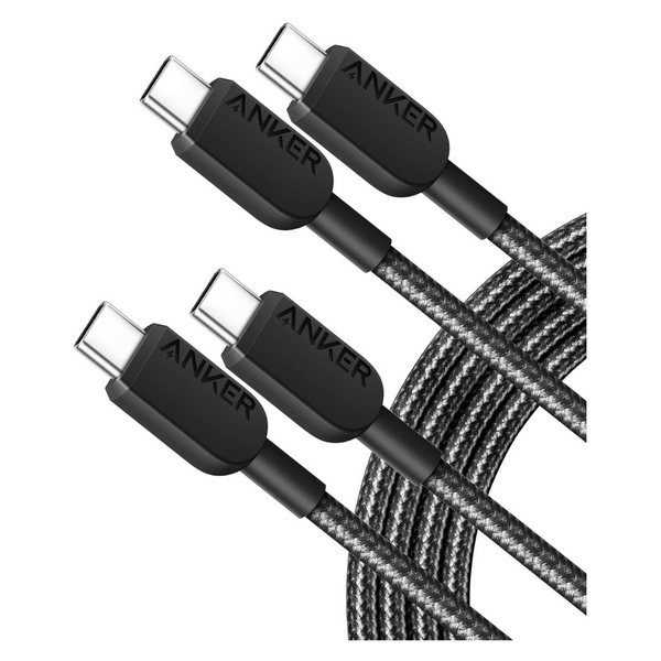 2-Pack Anker 310 Usb C to Usb C Fast Charge 6ft Cable