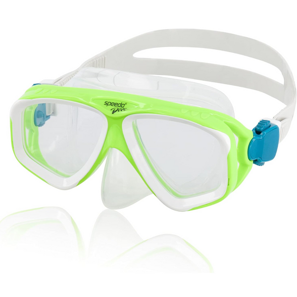 Speedo Unisex-child Swim Snorkel Dive Mask Anti-Fog with Nose Cover Adventure Series