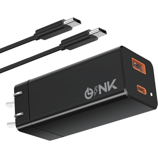 OLINK 65W USB-C & USB-A Dual Ports Charger w/3.2ft USB-C Cable