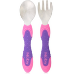 Nuby Stainless Steel Utensil, 2 Piece