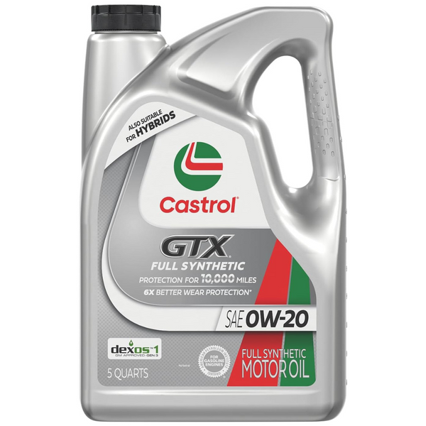 5-Qt Castrol GTX Full Synthetic 0W-20 Motor Oil