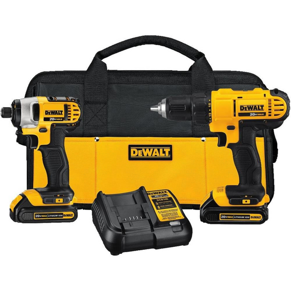 Dewalt DCK240C2 20V Cordless Drill and Impact Driver with 2 Batteries