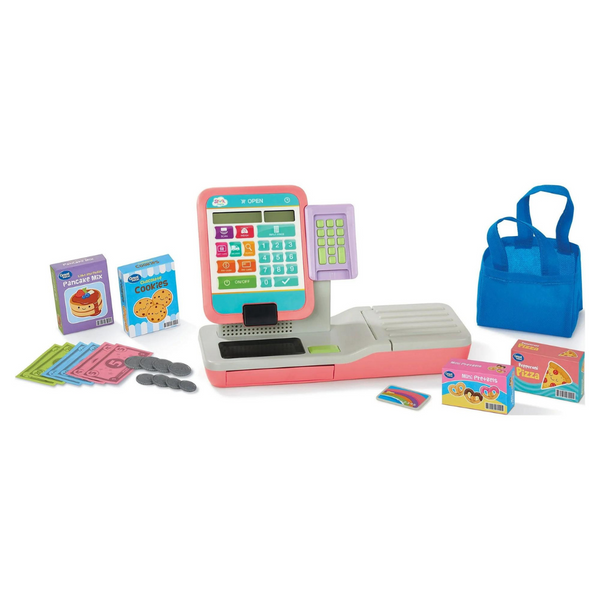 Imagine Check Out Station Play Cash Register with Play Money, 21 Pieces