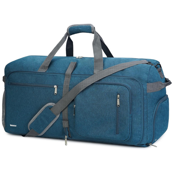 Foldable Duffel Bag 65L with Shoes Compartment