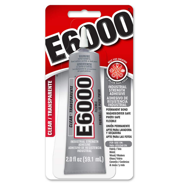 E-6000 Masonry & Concrete Carded Adhesive Metal Fiberglass, 2 oz