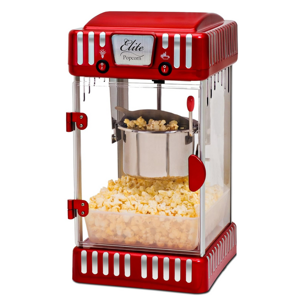 Elite Gourmet Electric Tabletop Popcorn Kettle Maker