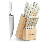 Carote 14-Piece Sharp Blade Ergonomic Handle Knife Set