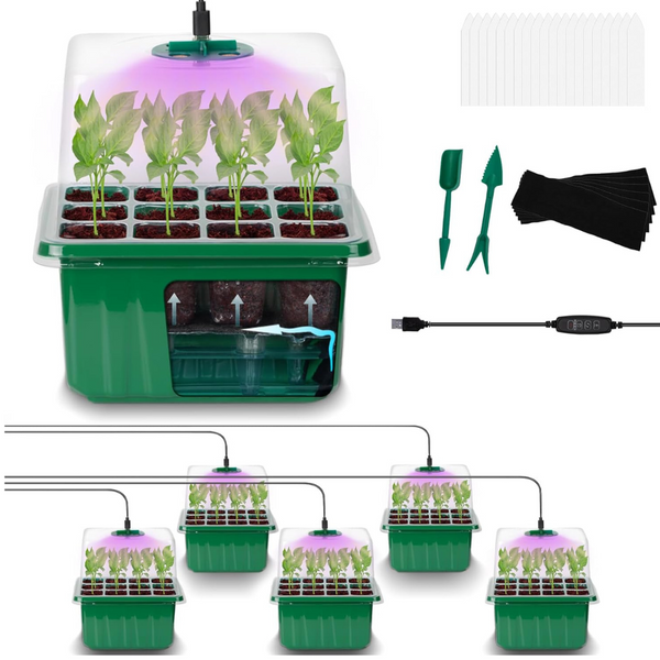 6-Pack Zholah Self-Watering Seed Starter Tray Kit