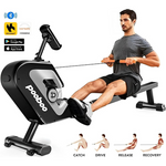 Pooboo Foldable Row Magnetic Rowing Machine