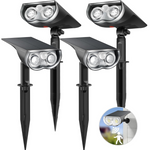 4-Pack 3 Modes IP67 Waterproof Solar Outdoor Lights