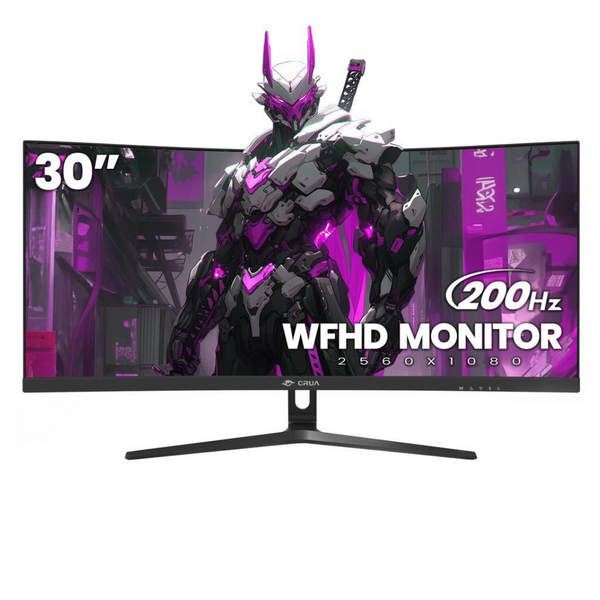 CRUA 30" Curved FHD VA Gaming Monitor + $15 GC