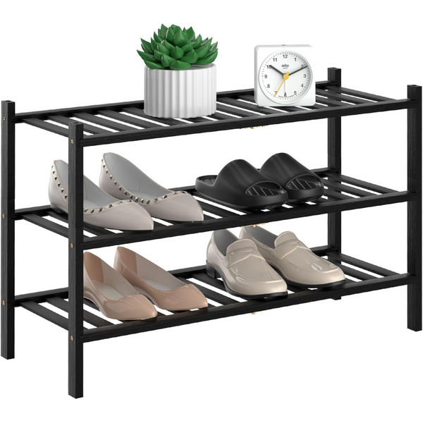 3-Tier Natural Bamboo Shoe Rack