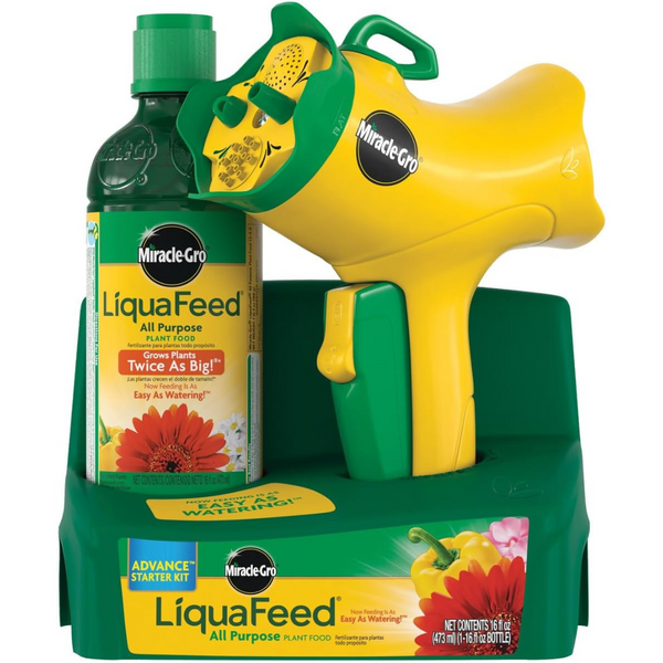 Miracle Gro Advance Starter Kit with Garden Feeder Bottle of LiquaFeed