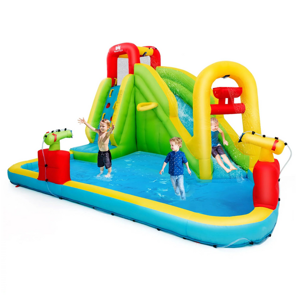 Costway Inflatable Water Slide Kids Splash Pool Bounce House without Blower