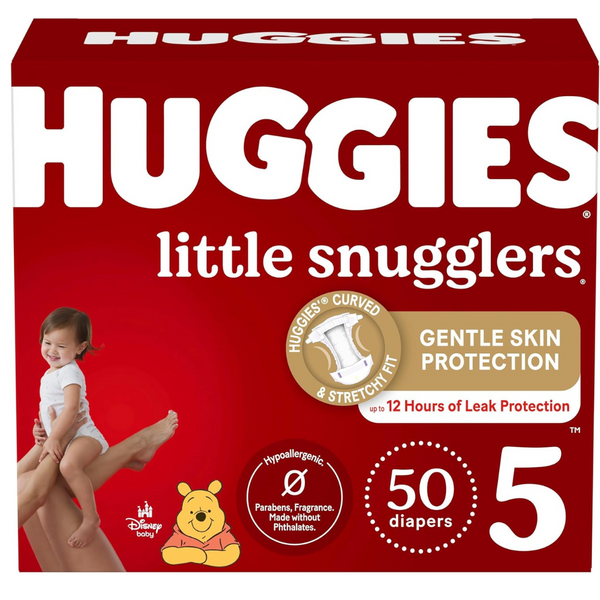 50-Count Huggies Size 5 Little Snugglers Baby Diapers