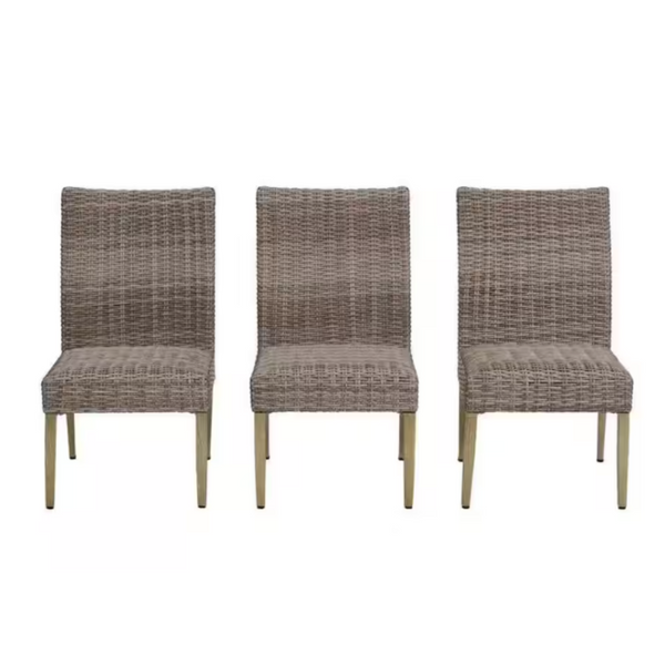 Set of 3 Hampton Bay Stationary Outdoor Dining Chair