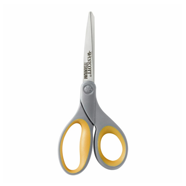 Westcott 7" Straight Soft Handle Titanium Bonded Scissors