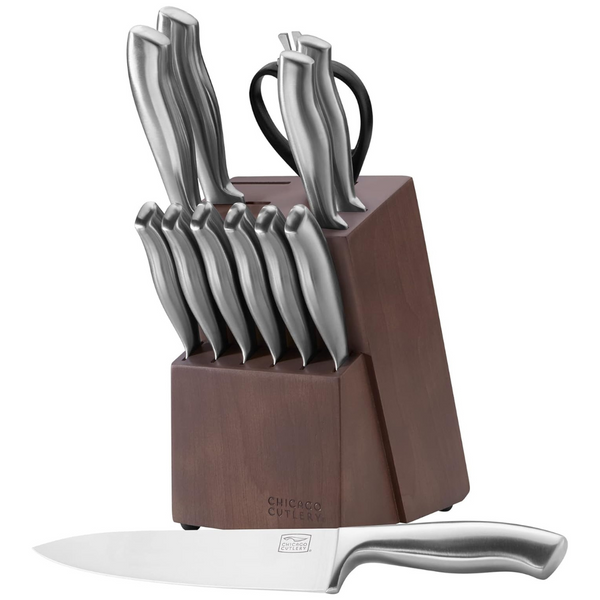 13-Piece Chicago Cutlery High Carbon Stainless Steel Knife Block Set