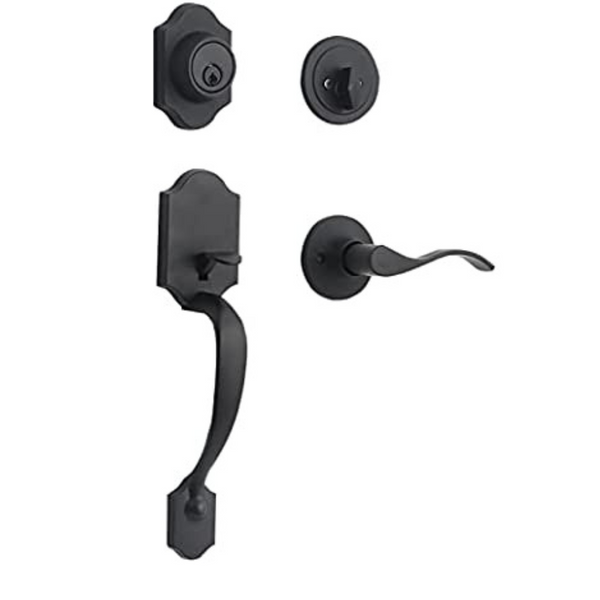 GuA OyH Matte Black Front Door Lock Set