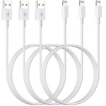 3-Pack 3ft Apple MFi Certified Fast Charging USB-A to Lightning Cable