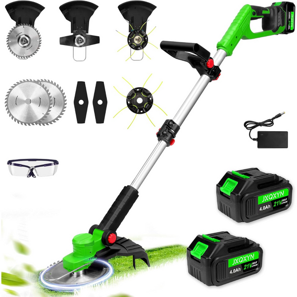 JXQXYN 3-in-1 21V 4000mAh Cordless Electric Weed Wacker