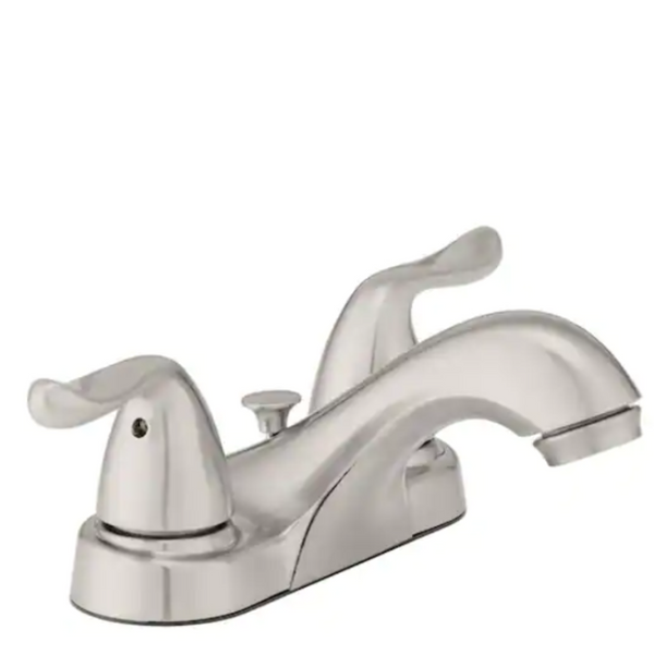 Glacier Bay Constructor 4" Centerset Double Handle Bathroom Faucet