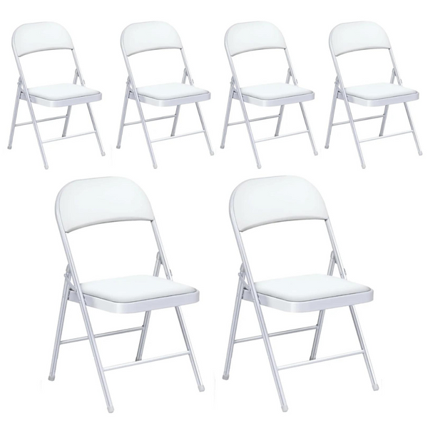 6-Pack Akiudex Folding Chairs with Padded Seats