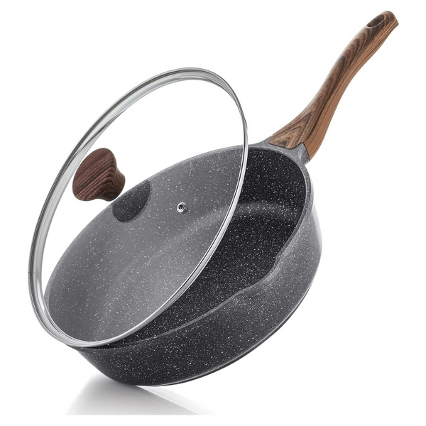 Sensarte Nonstick Deep Frying Saute Pan with Lid