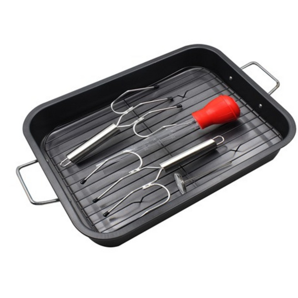 5-Piece 1947kitchen Non-Stick Roaster Pan Set