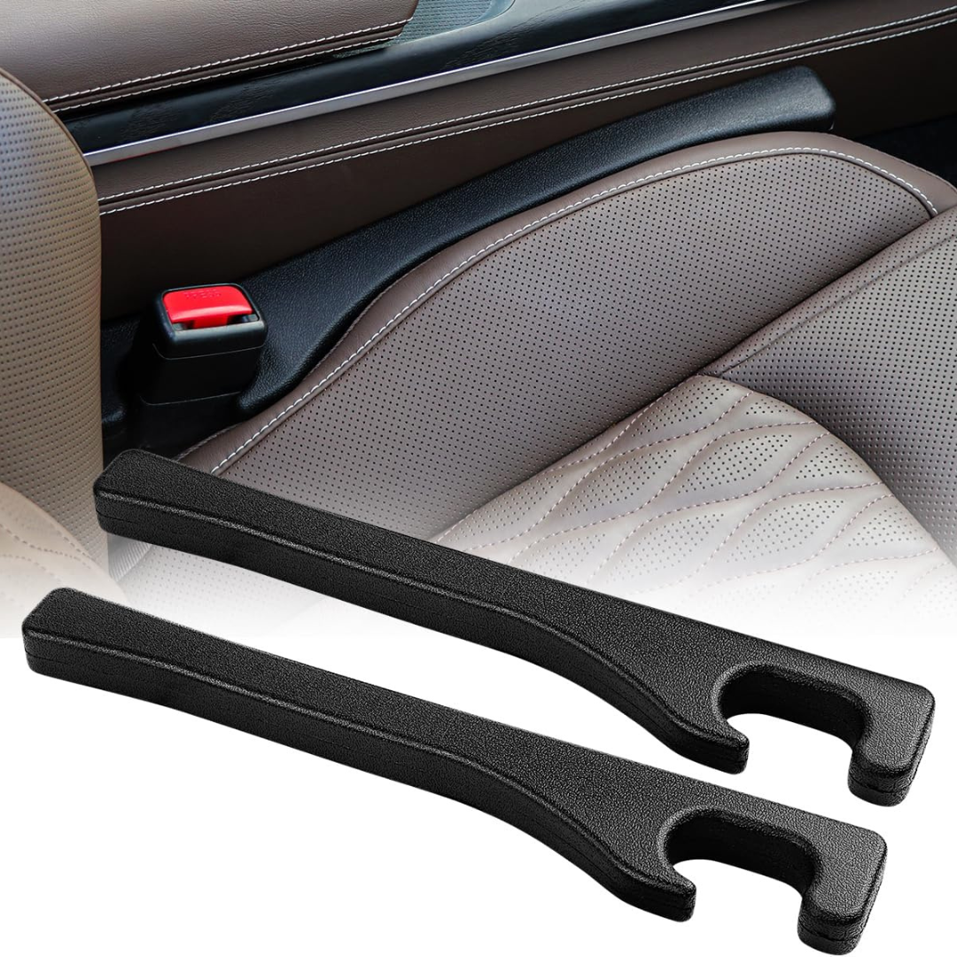 2-Pack Gytbl Universal Car Seat Gap Fillers w/ Seat Belt Holes
