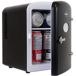 Koolatron 4L Retro Mini Portable Fridge, Includes 12V and AC Cords