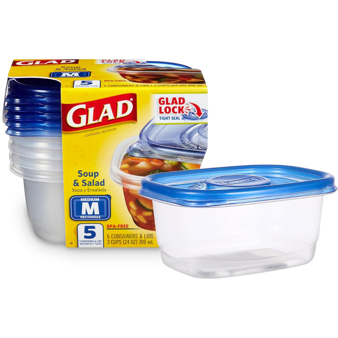GladWare Food Storage Containers, 5 Count Set