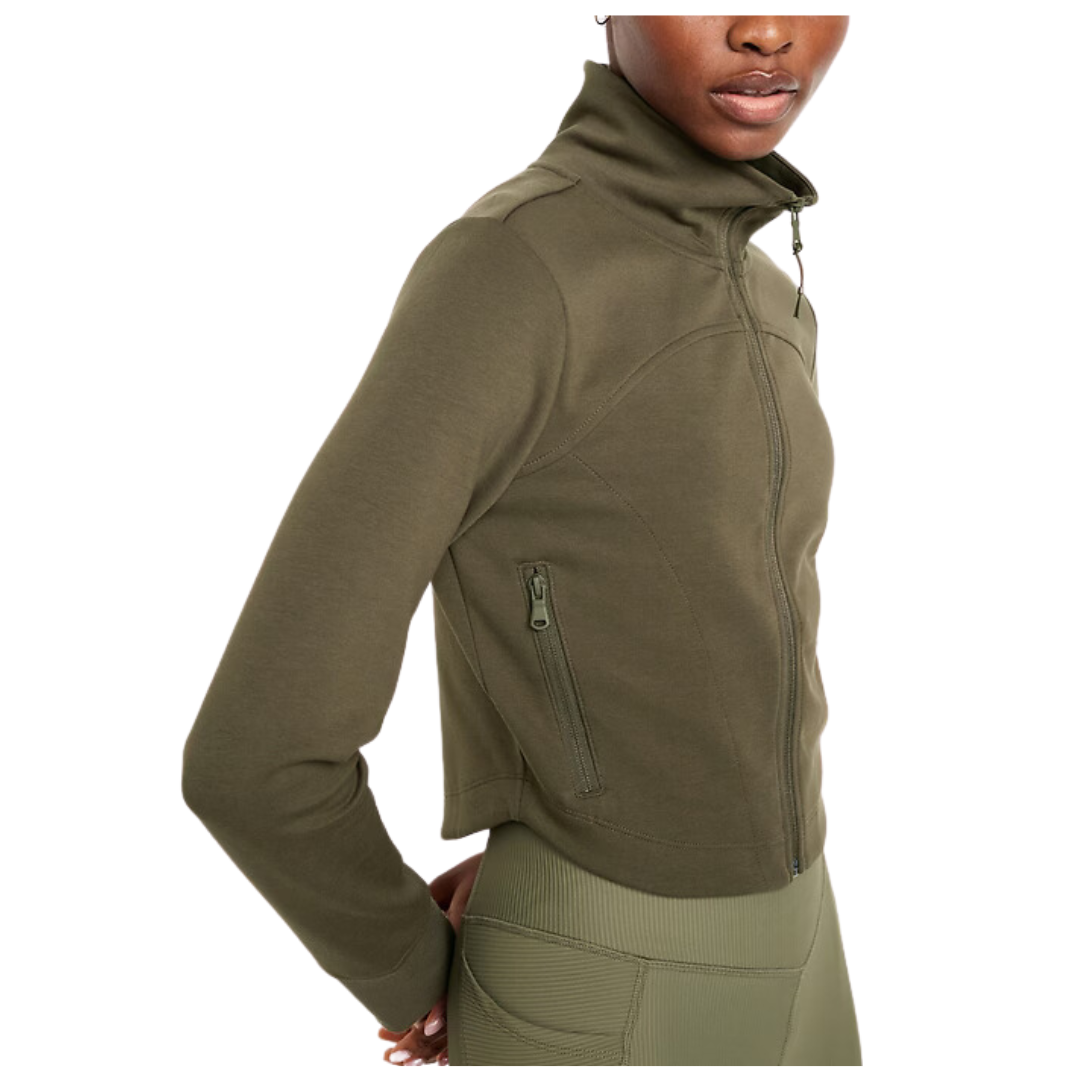 Old Navy Women's Dynamic Fleece Crop Zip Jacket