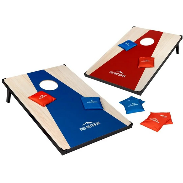 Portable Wood Cornhole Outdoor Lawn Game Set